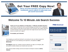 Tablet Screenshot of 10minutejobsearchsuccess.com